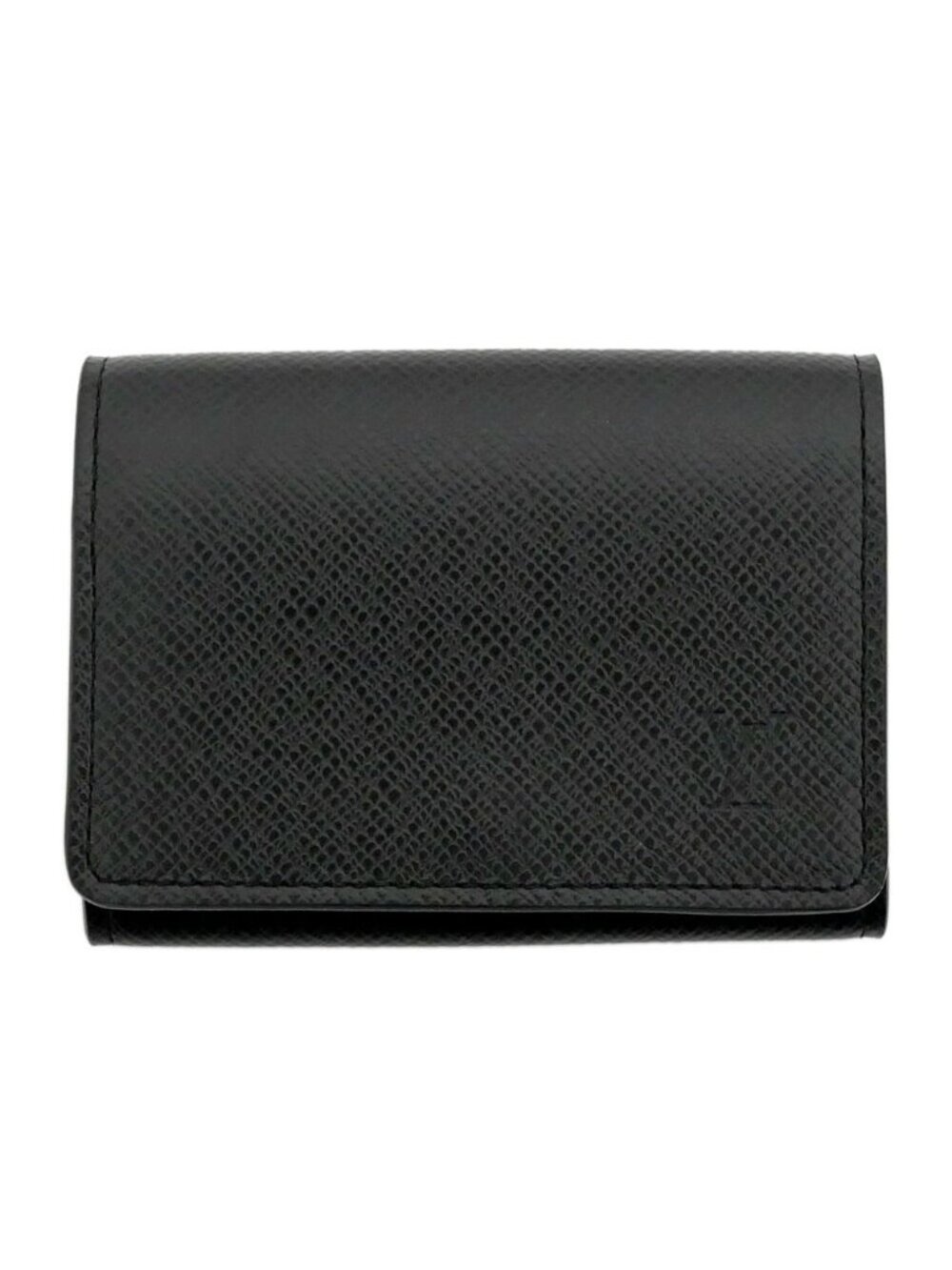 Louis Vuitton Card Case Envelope Business Holder NM Taiga Black